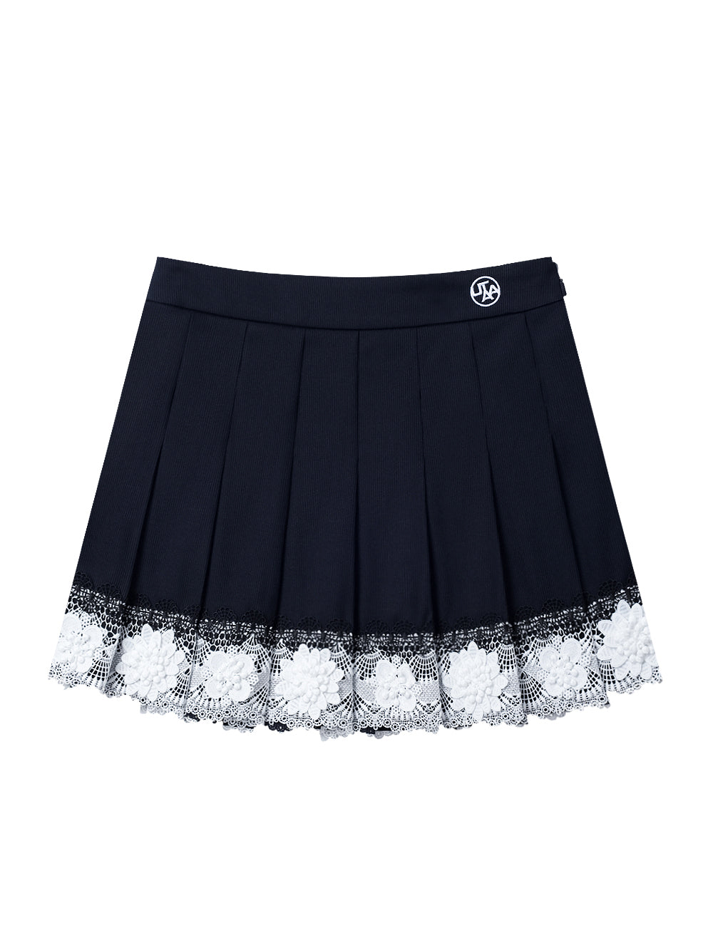 ユタ ノートルダムフローラルレースプリーツスカート