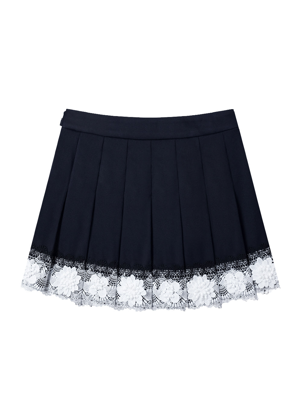 ユタ ノートルダムフローラルレースプリーツスカート