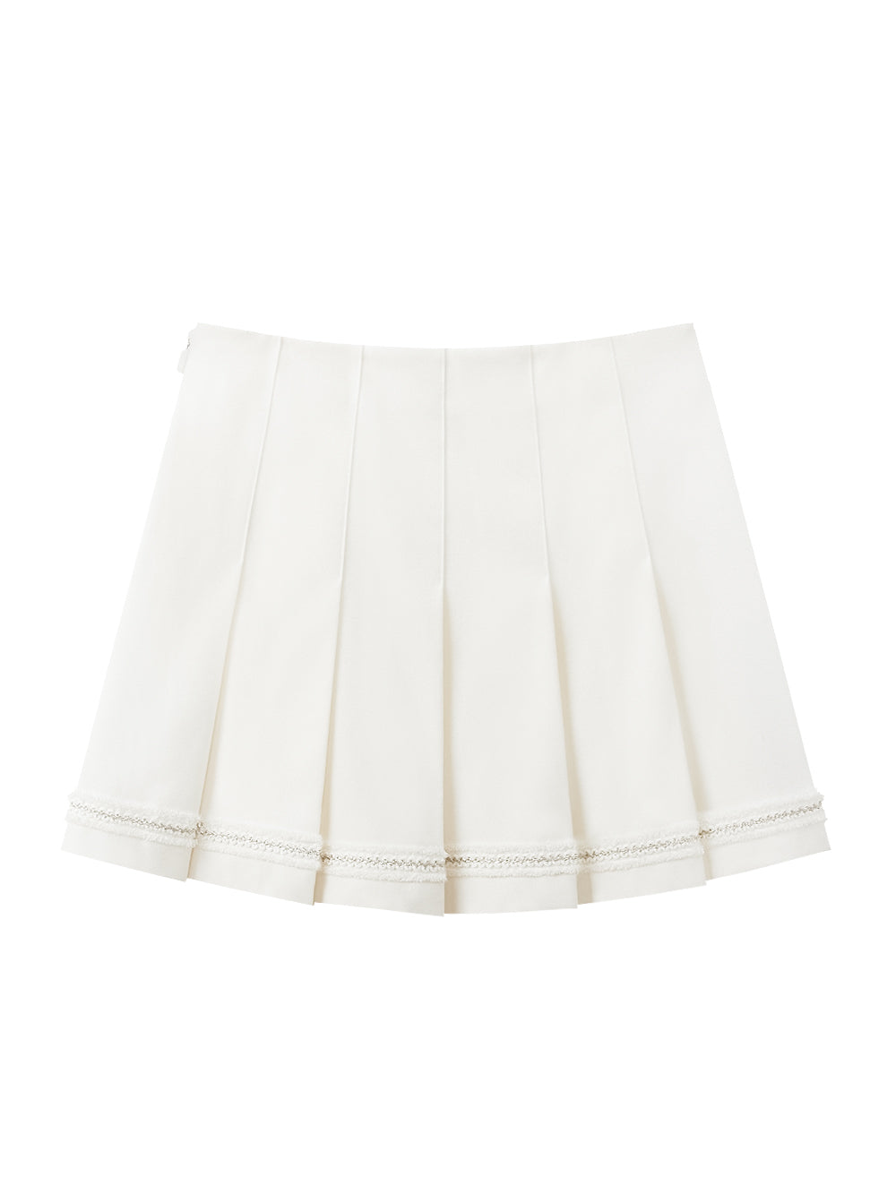 ユタ タッセルレースプリーツスカート