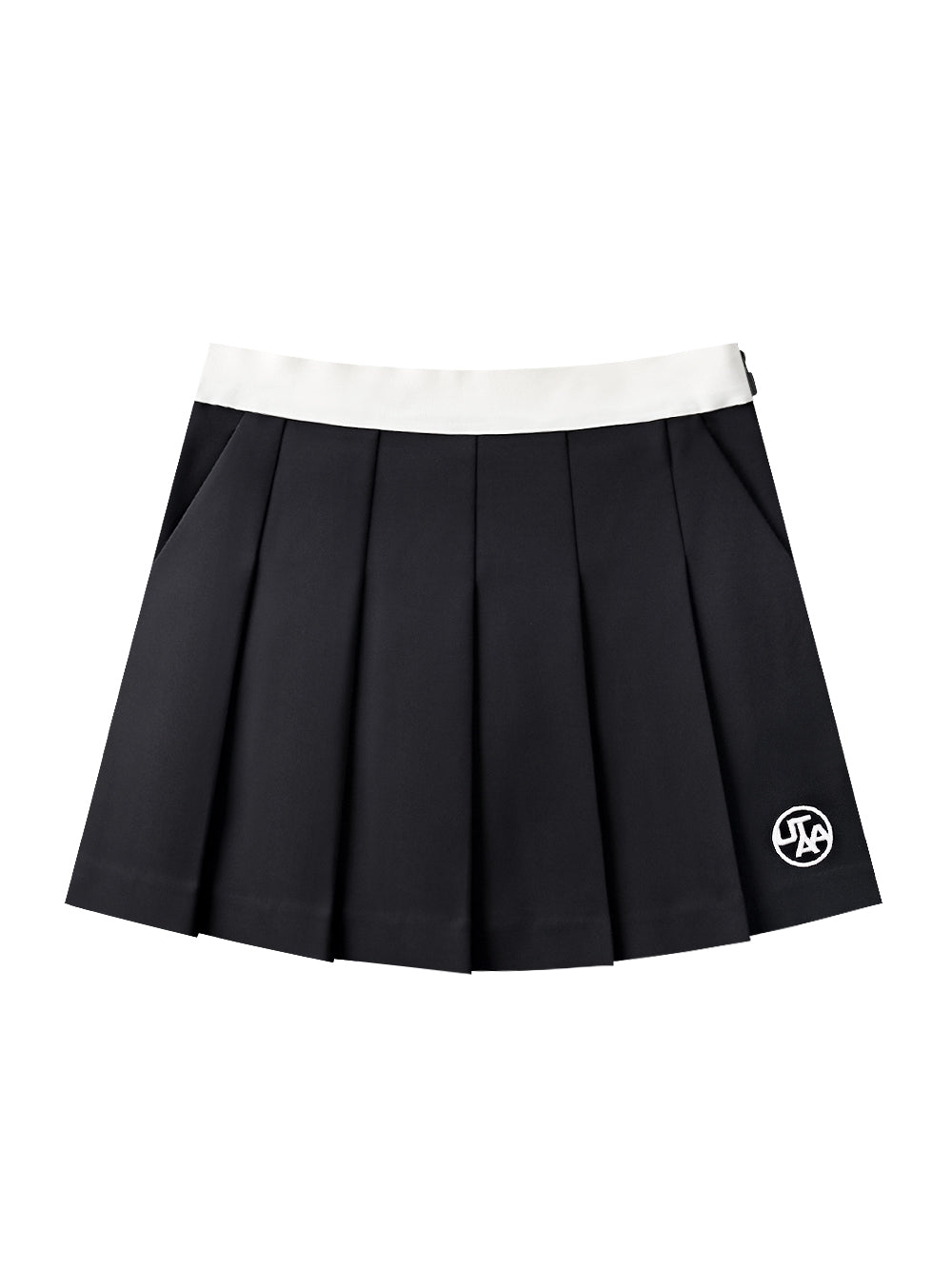 ユタ レタリングテープポケットプリーツスカート