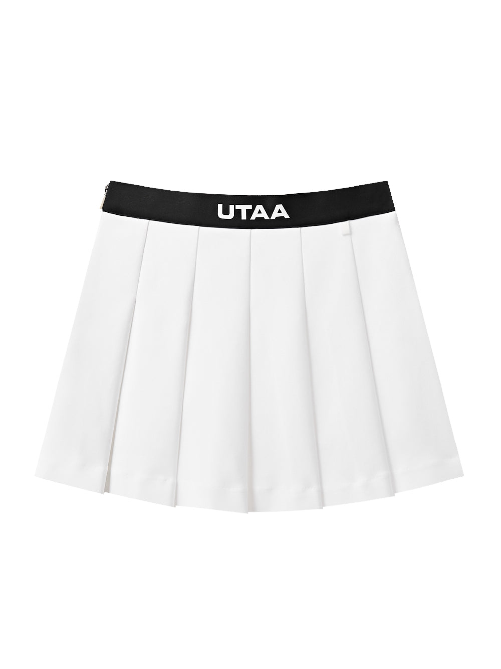 UTAA LetteringTapeポケットプリーツスカート ホワイト : Women's