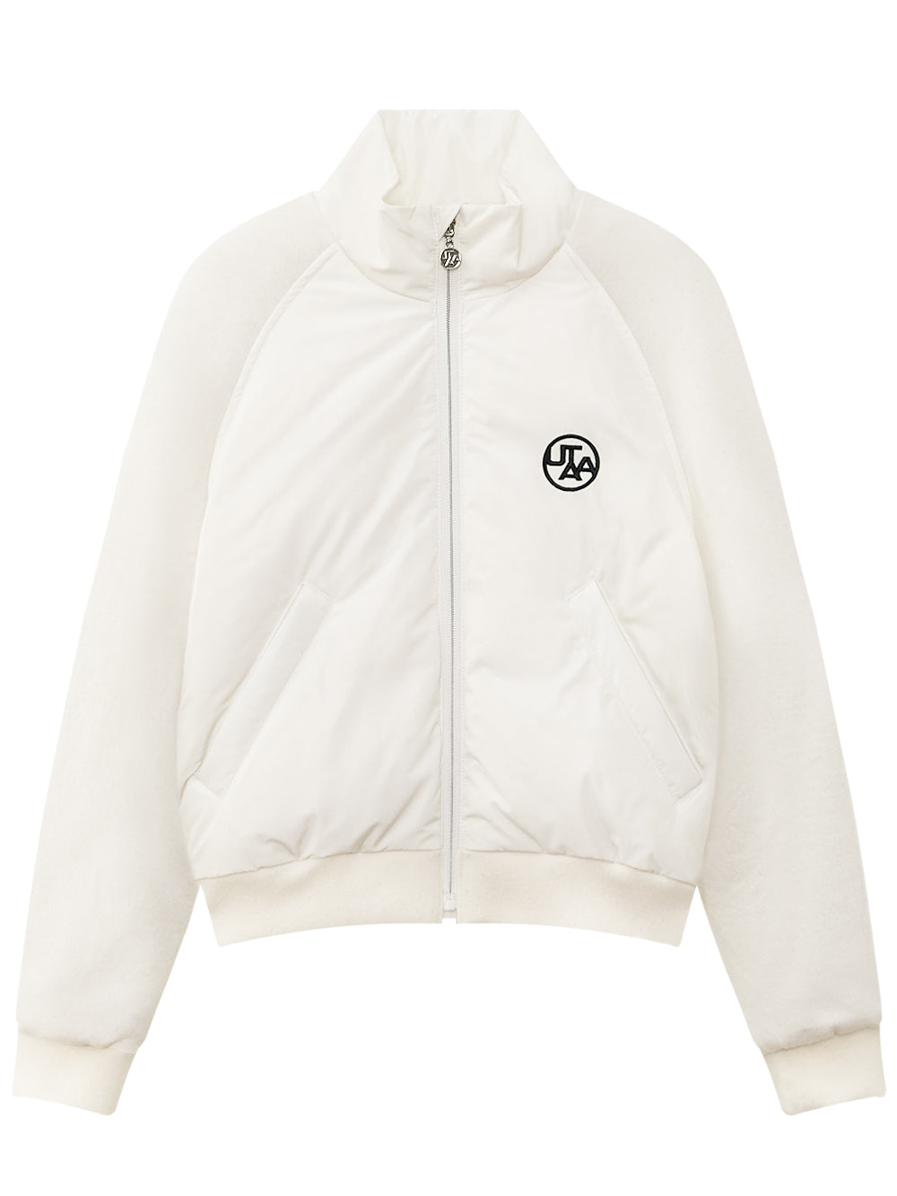 UTAA Raglanニットスリーブミックスダウンジャンパー アイボリー : Women's