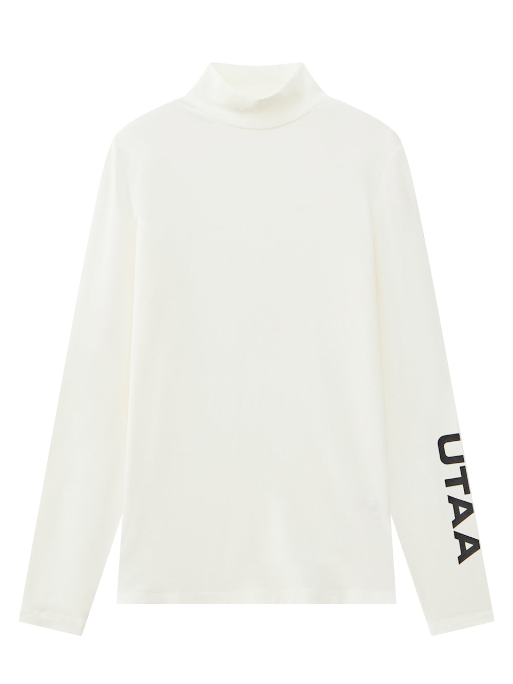 UTAA スライドバルクロゴタートルネックスリーブ ホワイト : Women's