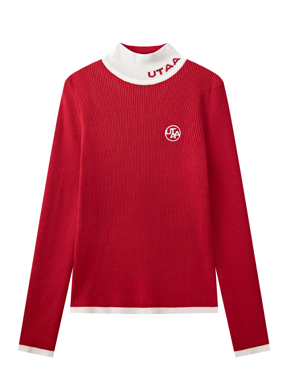 UTAA ロゴカーヴリングタートルネックニット レッド : Women's ブラック