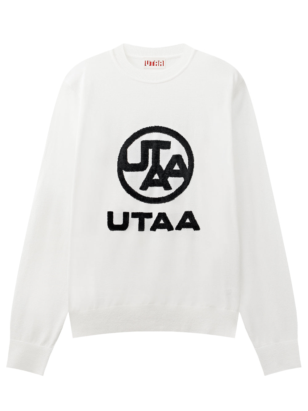 UTAA Chenilleビッグエンブレムニットプルオーバー ホワイト : Men's