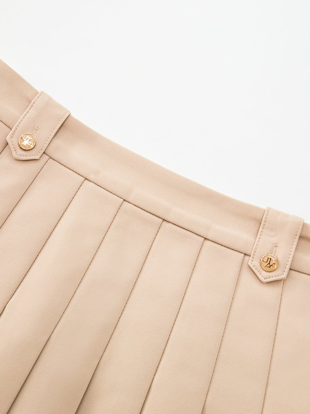 UTAA ギルトSealingコンタープリーツスカート ベージュ : Women's