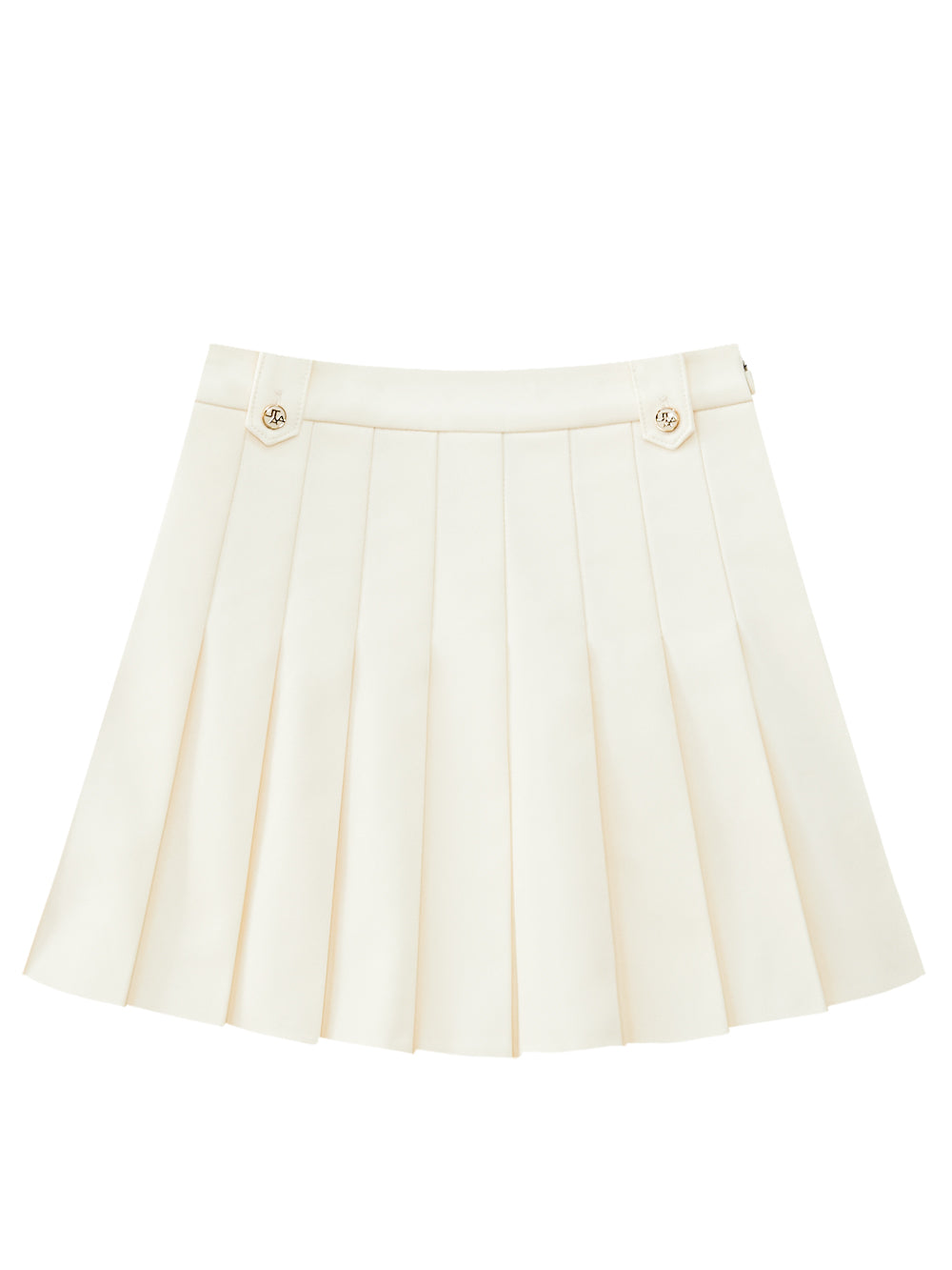 UTAA ギルトSealingコンタープリーツスカート アイボリー : Women's