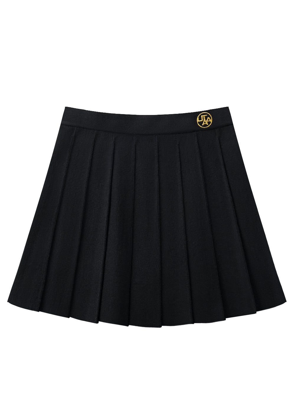 UTAA ギルトロゴAdelクラシックプリーツスカート ブラック : Women's