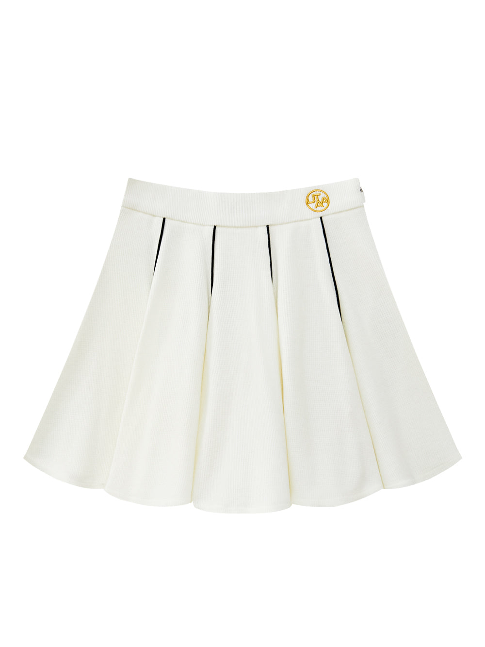 ユタ ゴルドシンボルストリングフレアスカート