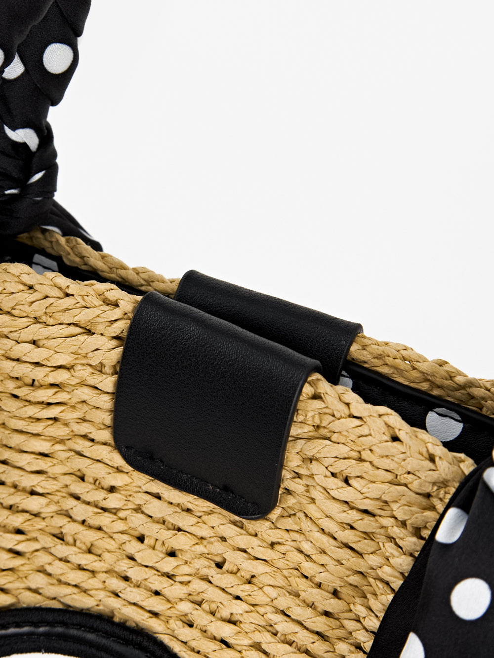 UTAA ドルチェクラシックドットScarfRaffiaトートバッグ : Women's