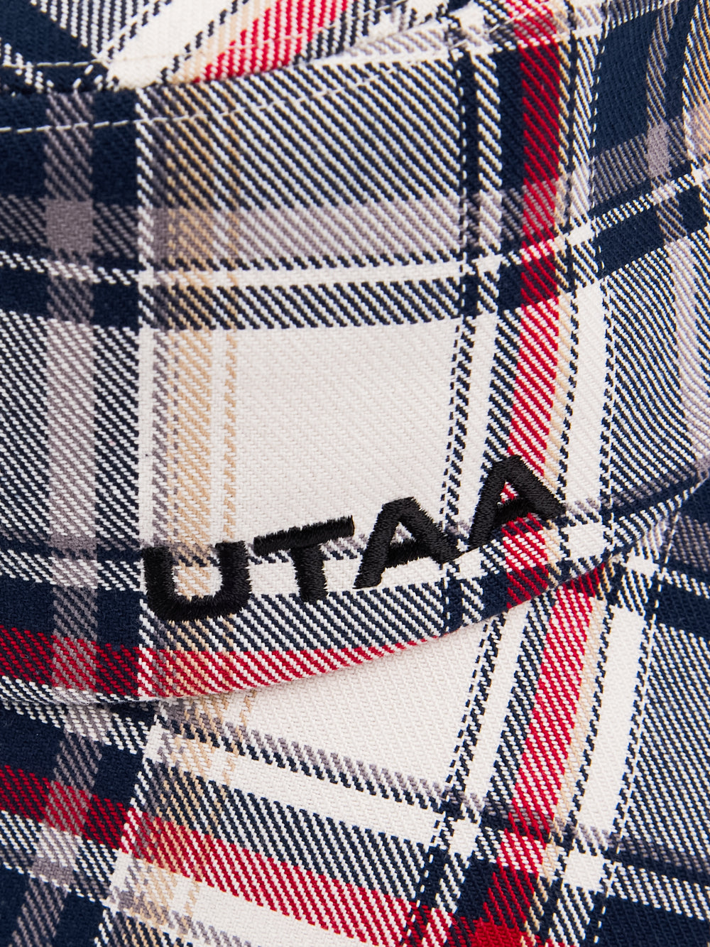 UTAA Britishインディゴチェックバックオープンバケットハット : Women's