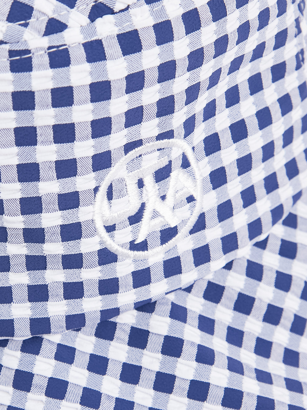 オーシャンチェックフリルレースバケットハット