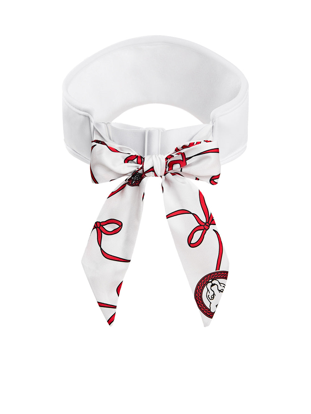 UTAA TiedリボンパンサーScarfサンバイザー ホワイト : Women's