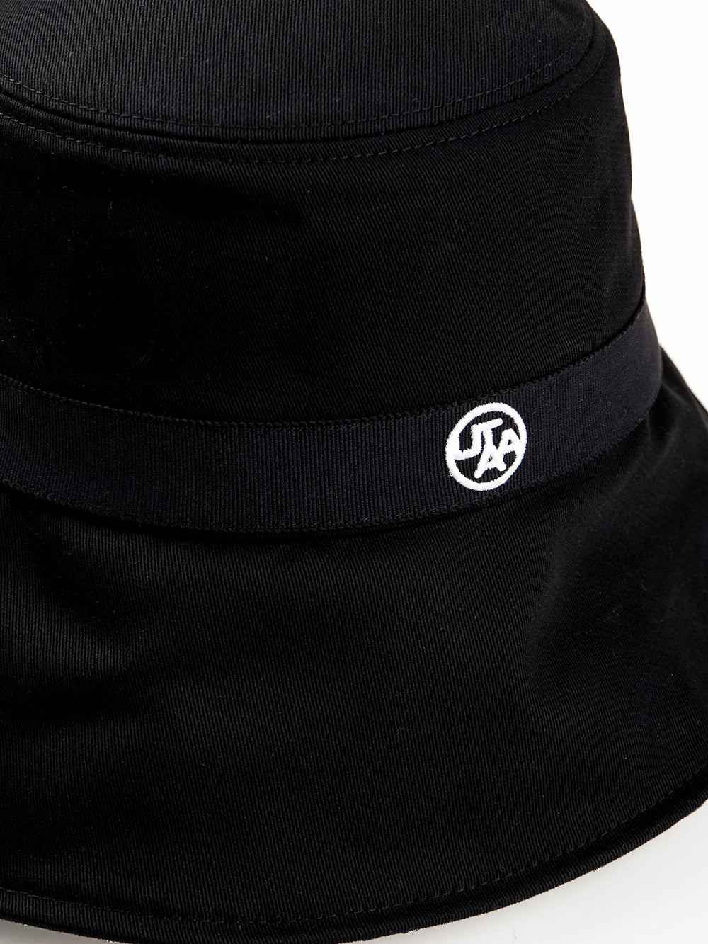 ユタ ブラックフロストシルバーリッシュバックオープンバケットハット:女性用