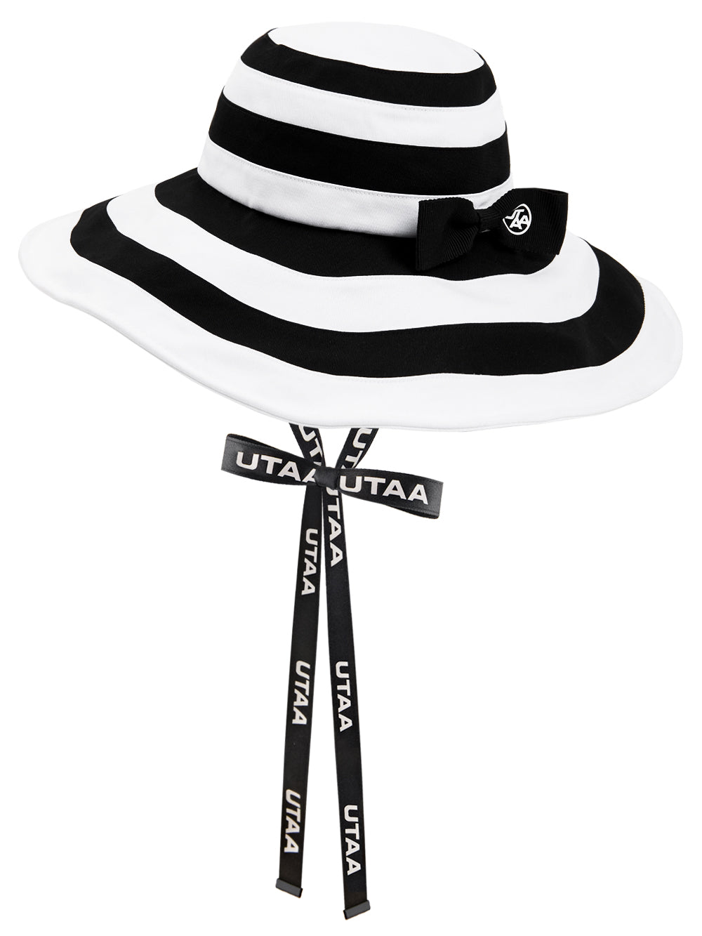 ユタロゼットストライプワイドブリムバケットハット(女性用)