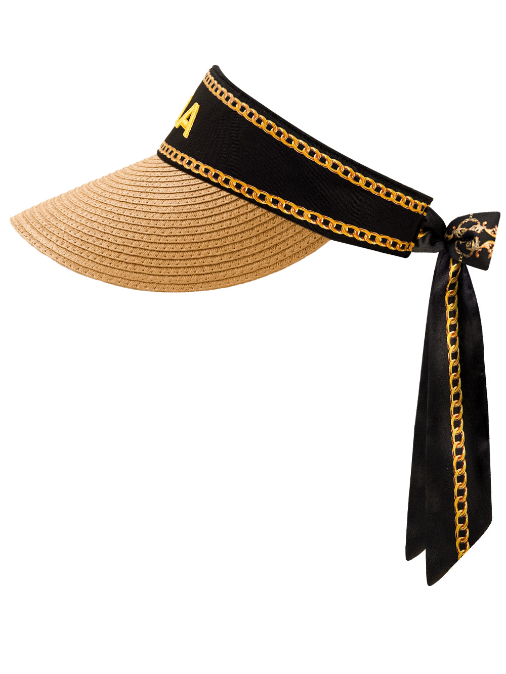 ユタゴールドチェーンバロックワイドブリムバイザー(女性用)