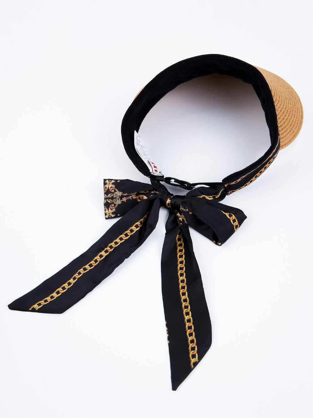 UTAA ゴールドチェーンバロックワイドBrimバイザー : Women's