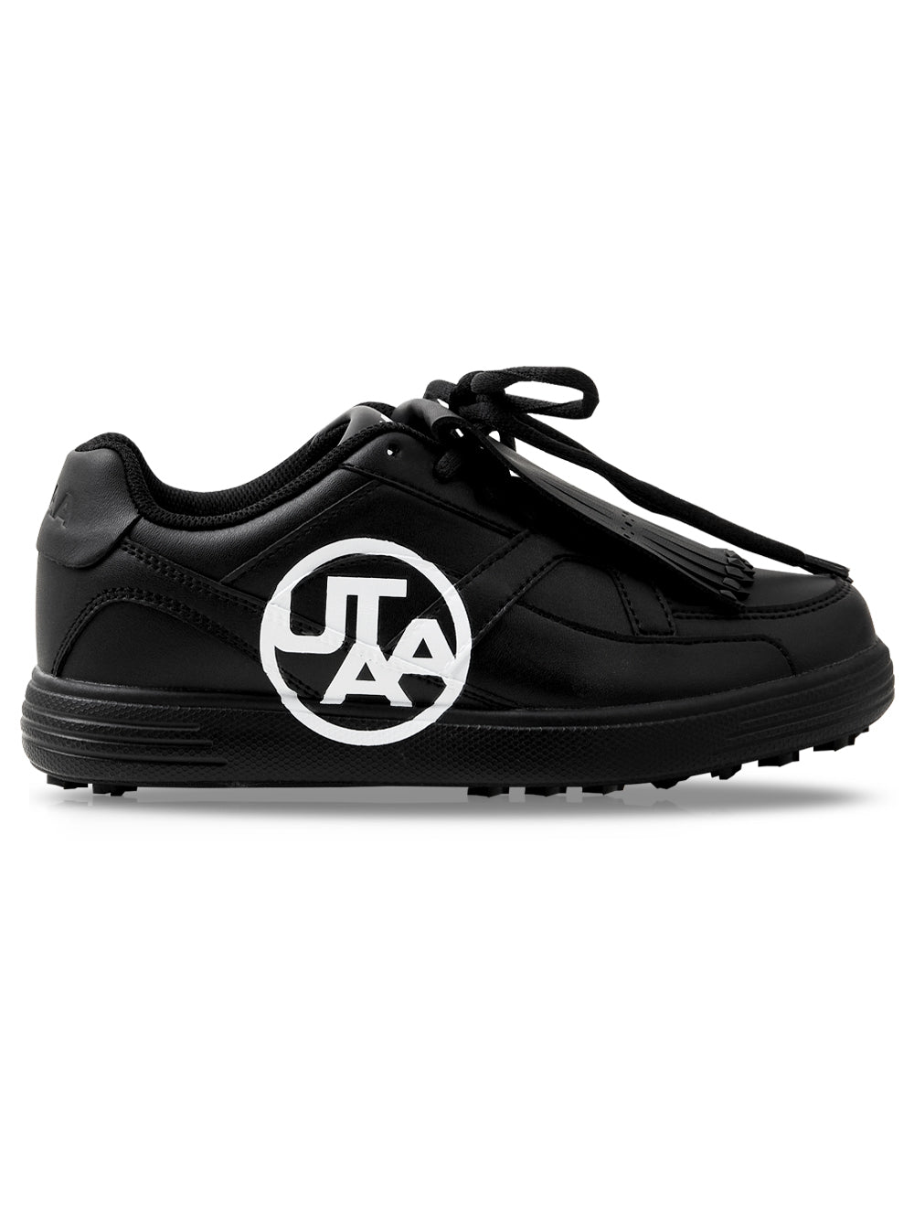 UTAA モノCircleダービーキルティGolfスニーカー ブラック : Men's