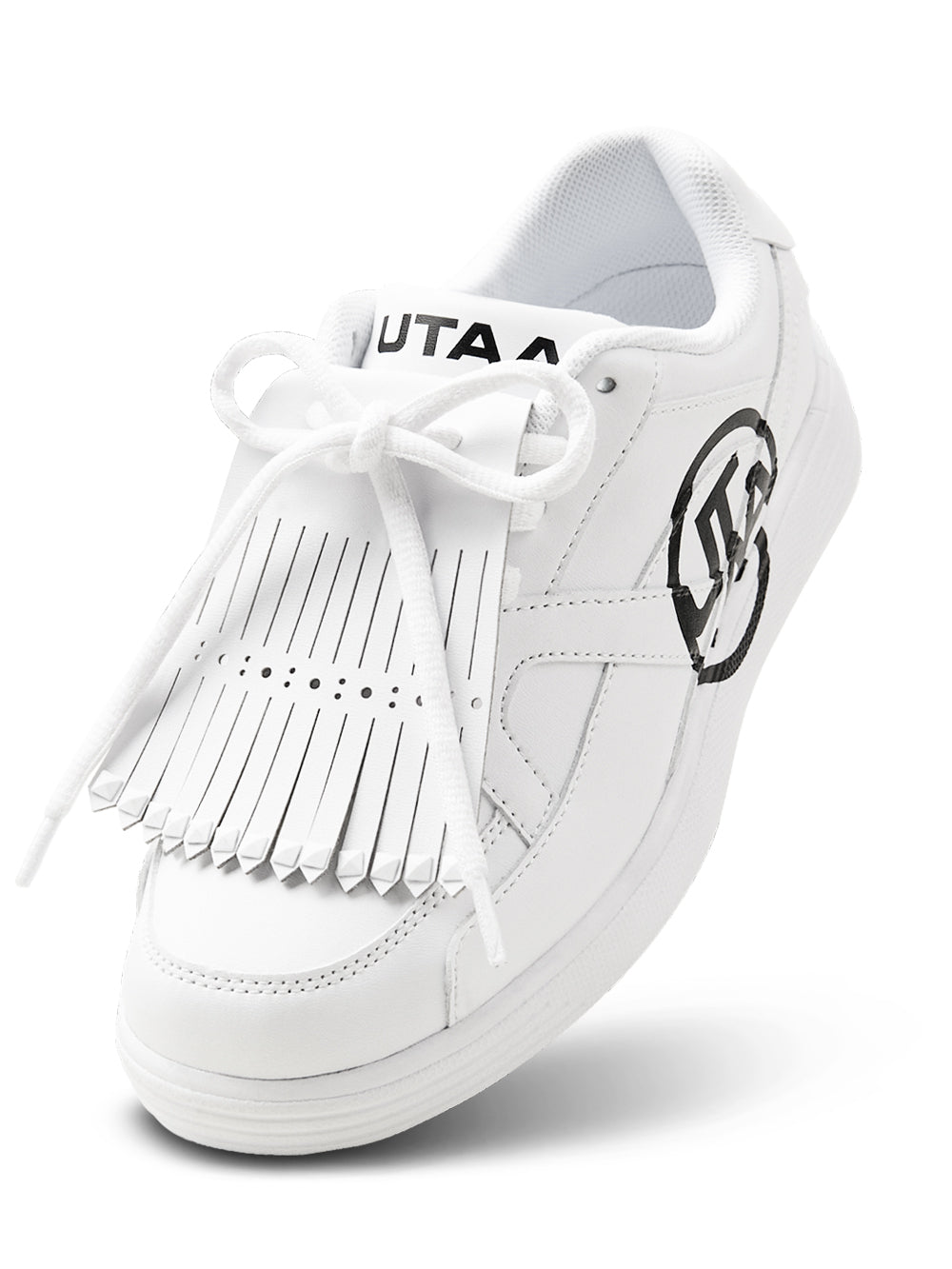 UTAA モノCircleダービーキルティGolfスニーカー ホワイト : Men's