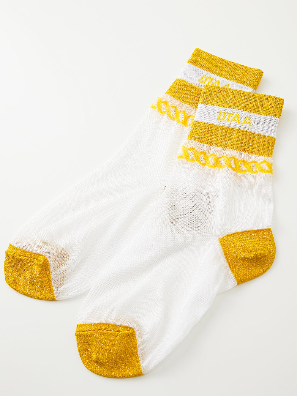 UTAA ScudoGlintロゴメッシュソックス ゴールド : Women's
