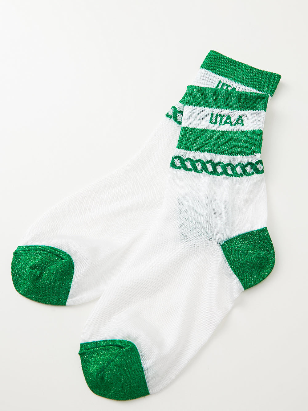 UTAA ScudoGlintロゴメッシュソックス グリーン : Women's