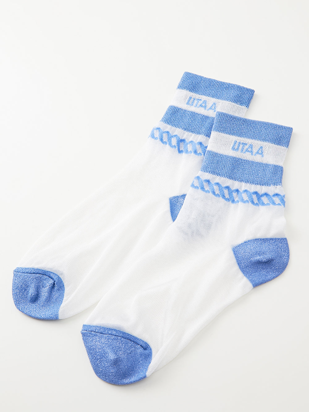 UTAA ScudoGlintロゴメッシュソックス スカイブルー : Women's