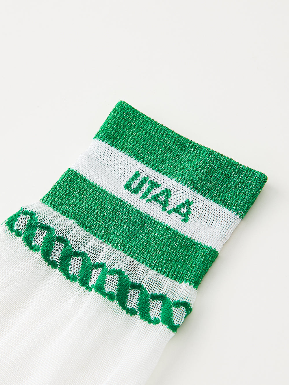 UTAA ScudoGlintロゴメッシュKneeソックス グリーン : Women's