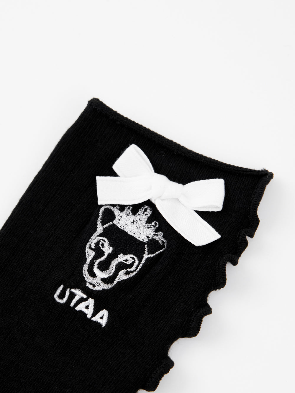 UTAA パンサーRuffleレースソックス ブラック : Women's