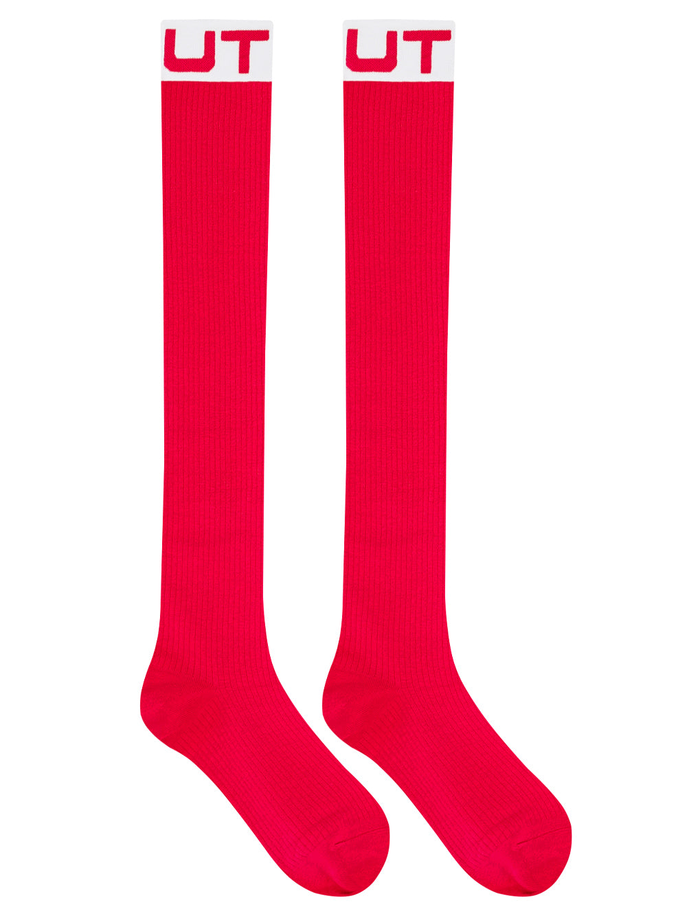 UTAA EssentialボールドロゴKneeソックス レッド : Women's