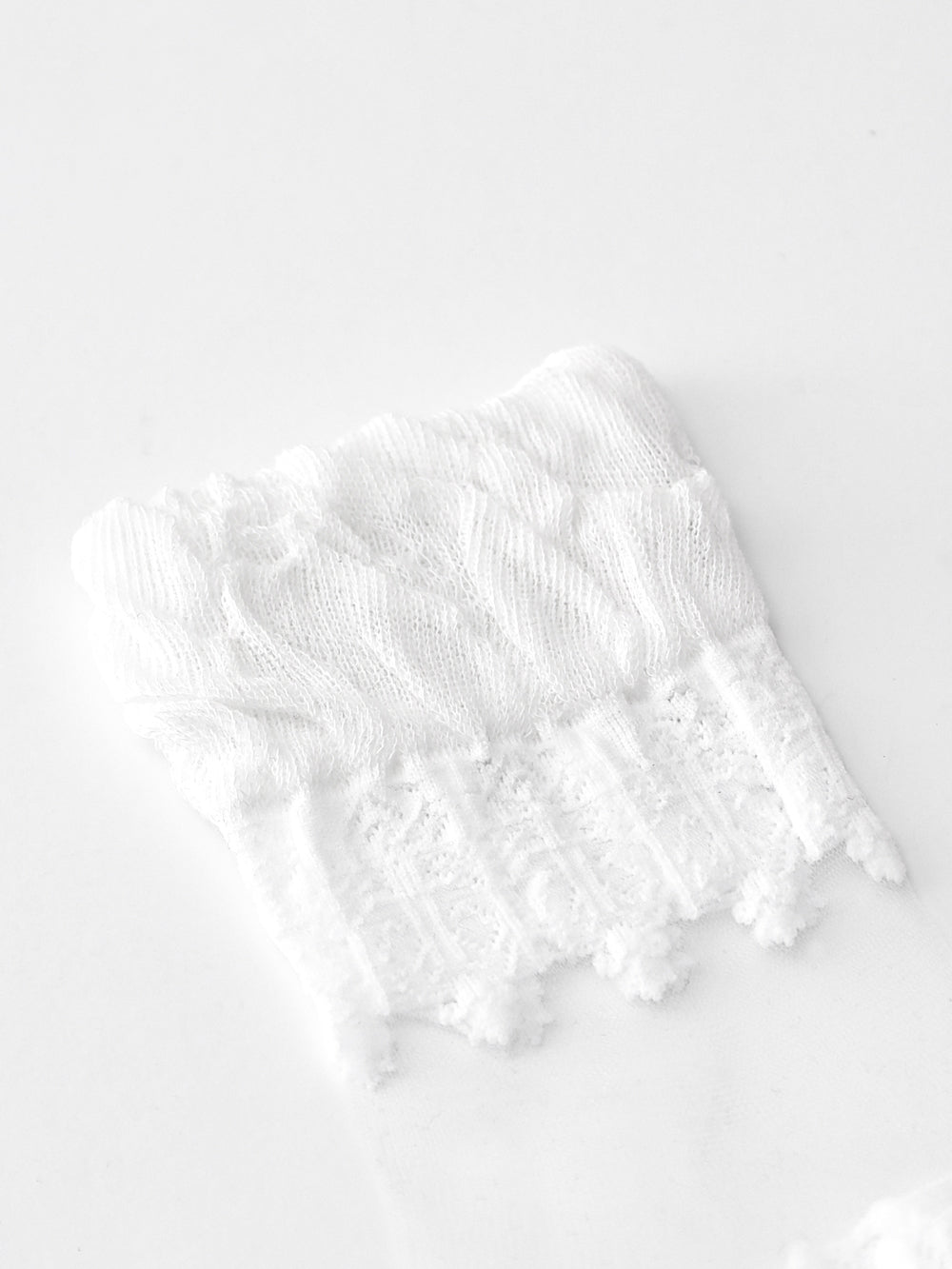 UTAA Wrinkleレースカラーメッシュソックス ホワイト : Women's
