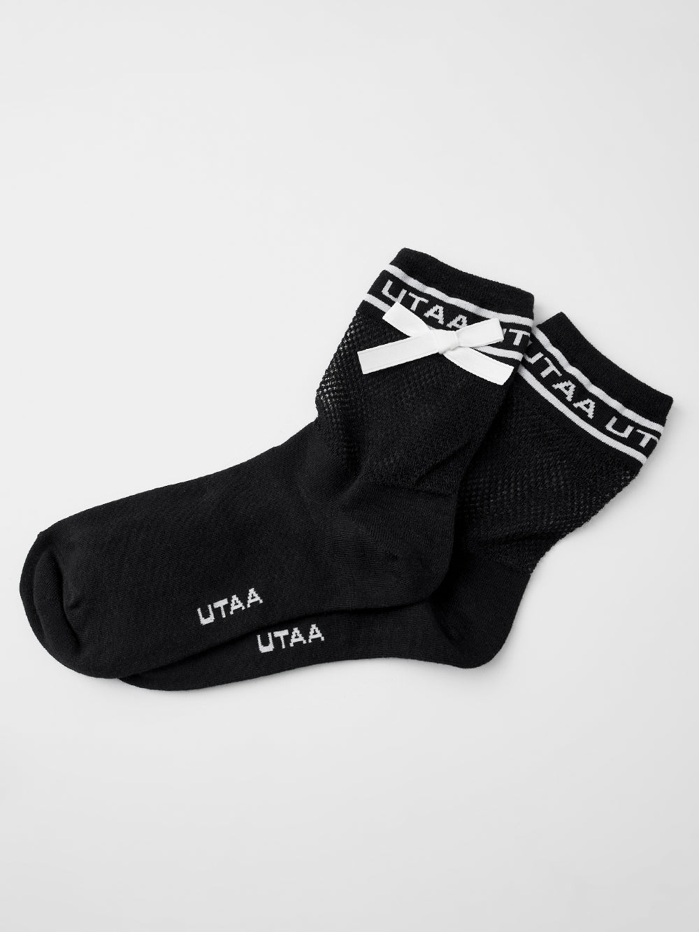 UTAA リボンLetteringメッシュソックス : Women's