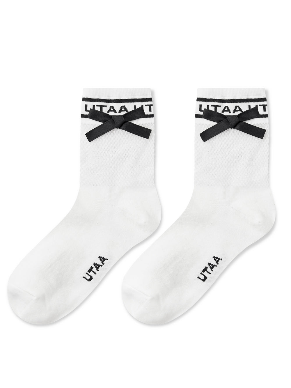 UTAA リボンLetteringメッシュソックス : Women's