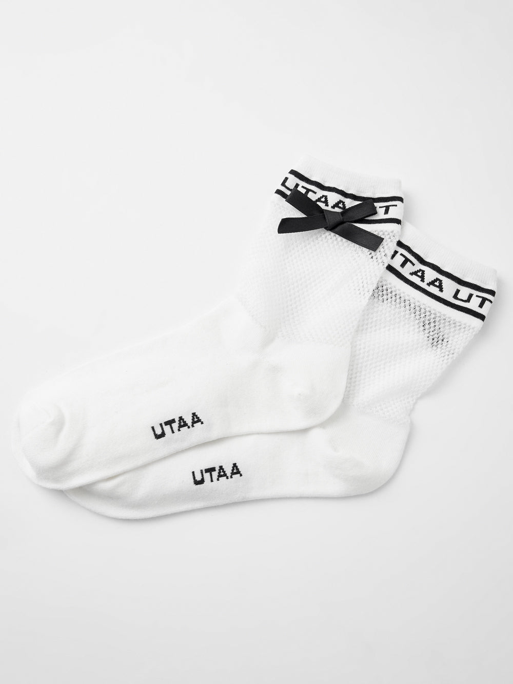 UTAA リボンLetteringメッシュソックス : Women's