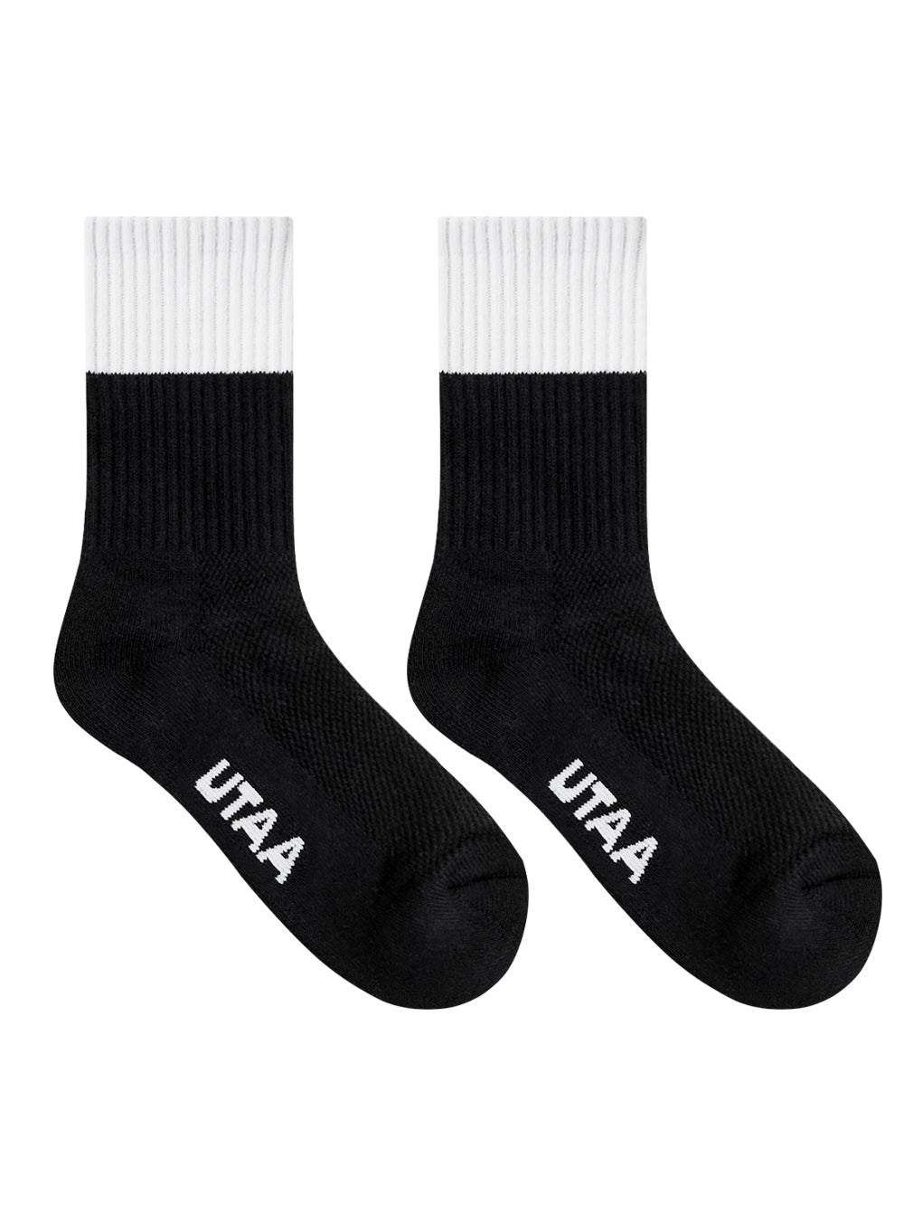 UTAA シンボルモノスクエアソックス ブラック : Women's
