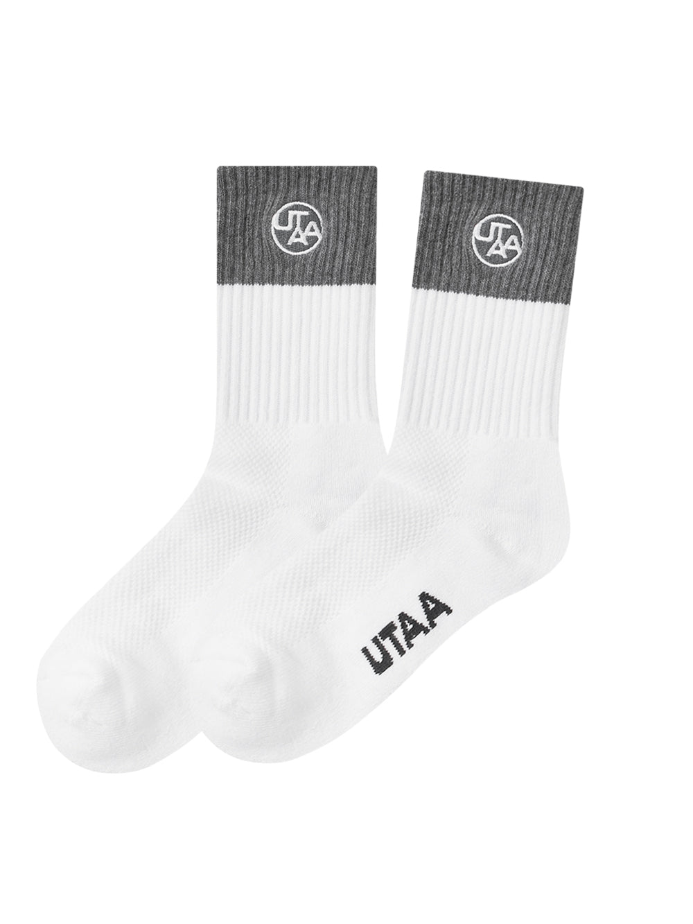 UTAA シンボルモノスクエアソックス ホワイト : Women's