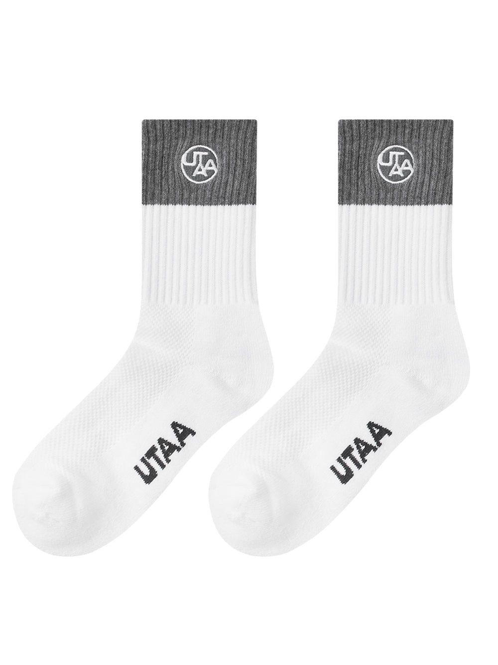UTAA シンボルモノスクエアソックス ホワイト : Women's