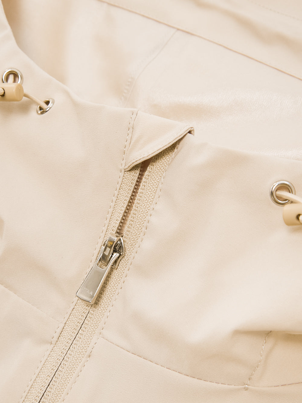 UTAA ボールドロゴHoodiePonchoRaincoat ベージュ : Women's