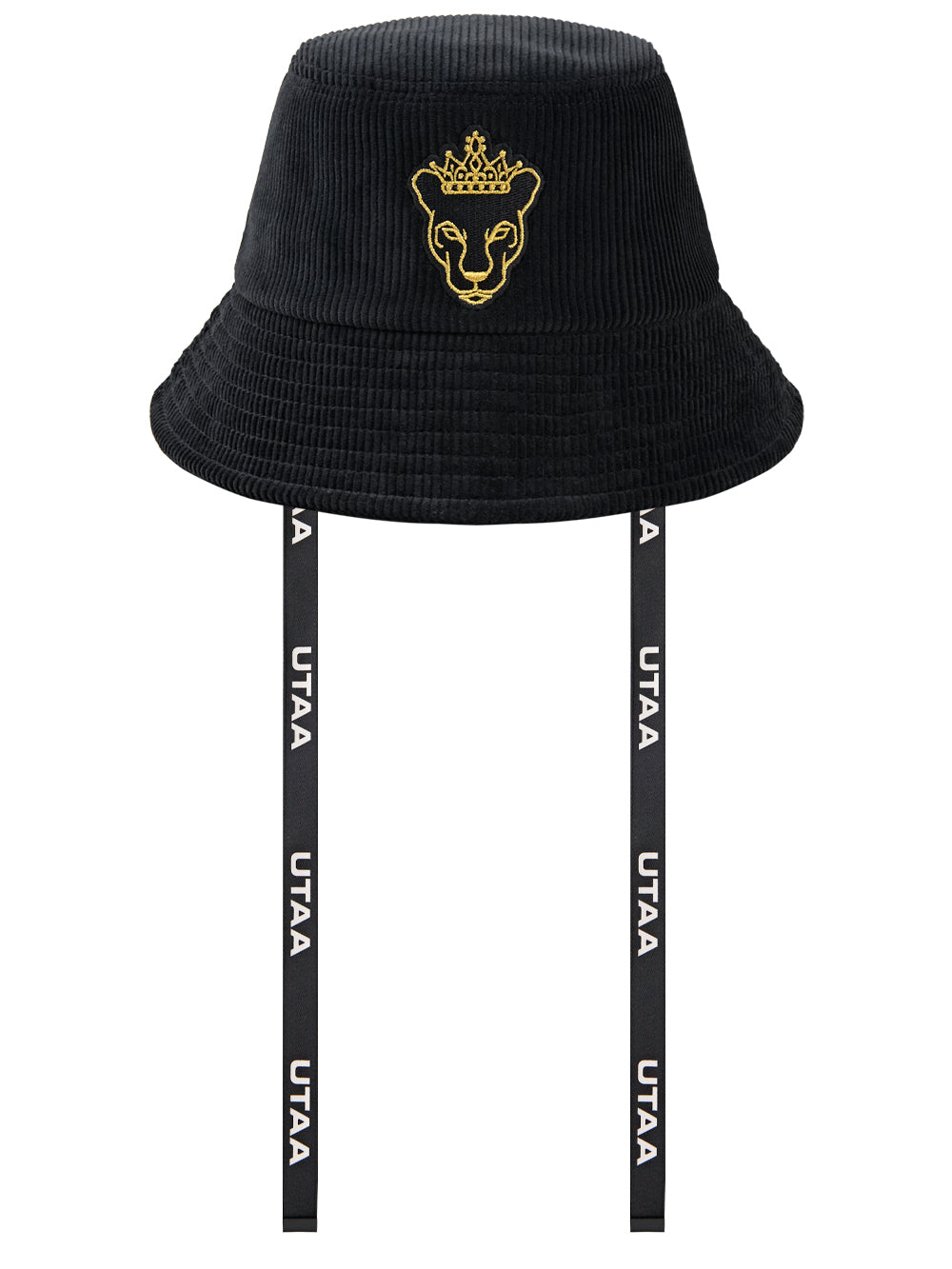 UTAA ゴールドパンサーCorduroyバケットハット ブラック : Women's