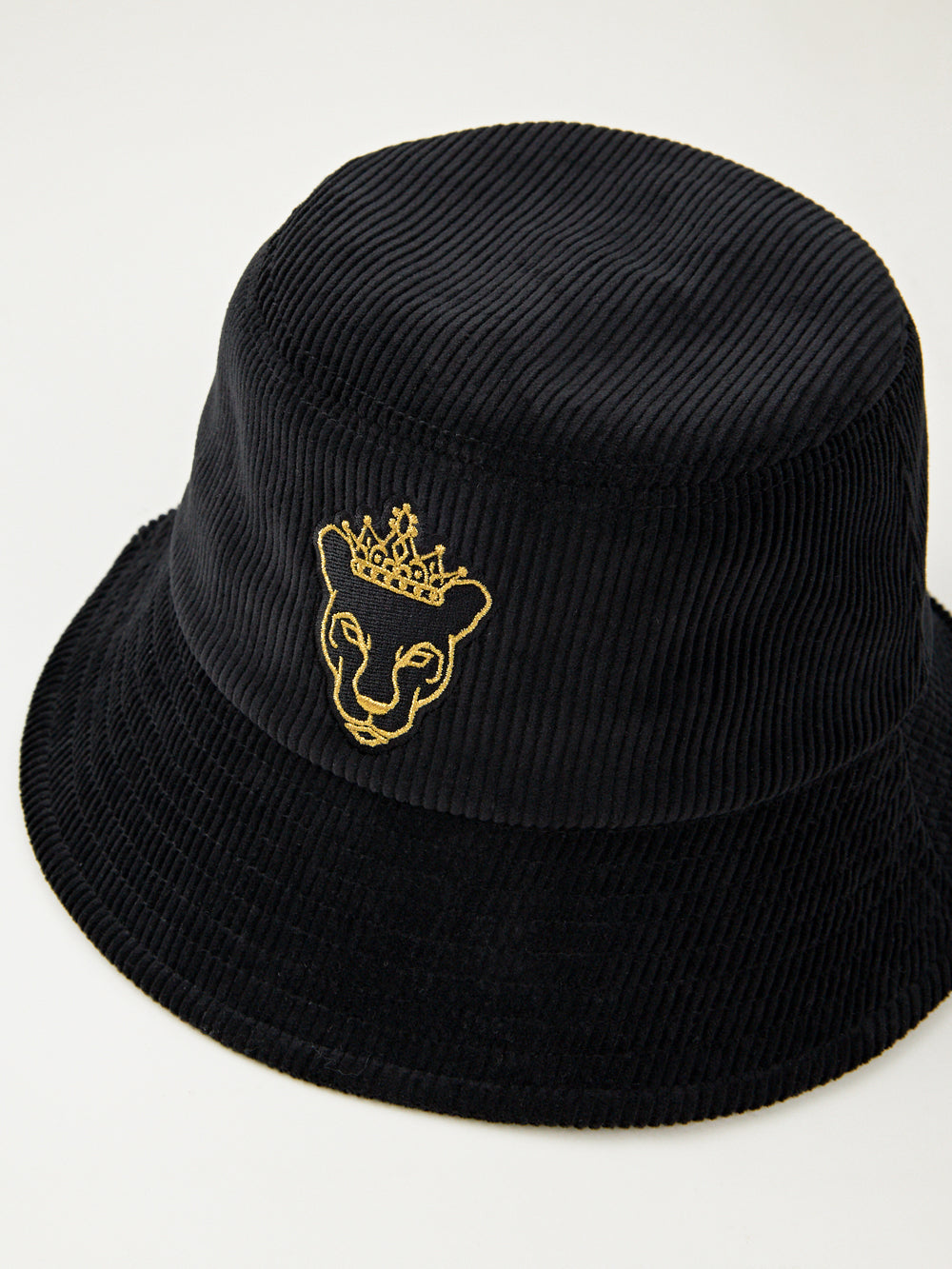 UTAA ゴールドパンサーCorduroyバケットハット ブラック : Women's