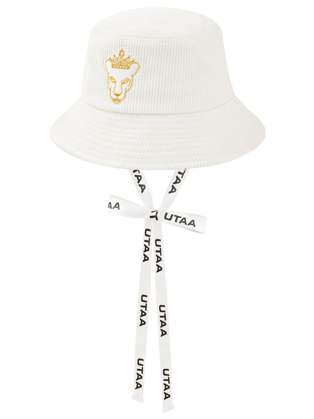 UTAA ゴールドパンサーCorduroyバケットハット ホワイト : Women's