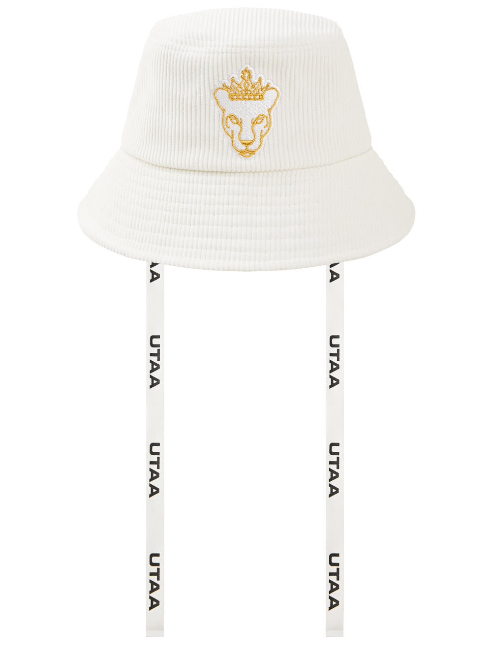 UTAA ゴールドパンサーCorduroyバケットハット ホワイト : Women's