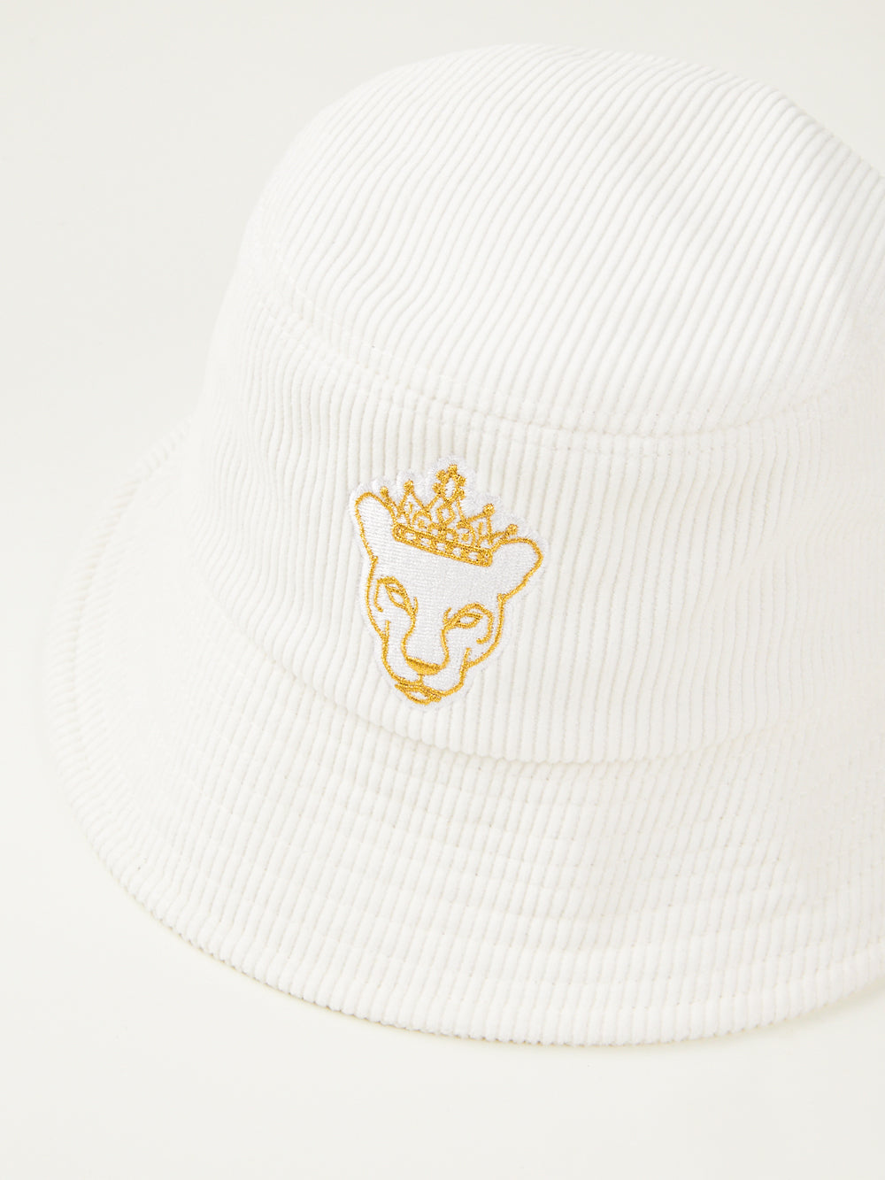 UTAA ゴールドパンサーCorduroyバケットハット ホワイト : Women's