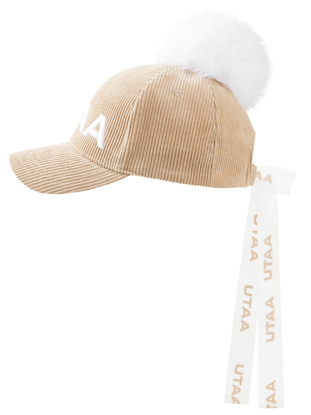 UTAA MellowCorduroyファーBallキャップ ベージュ : Women's