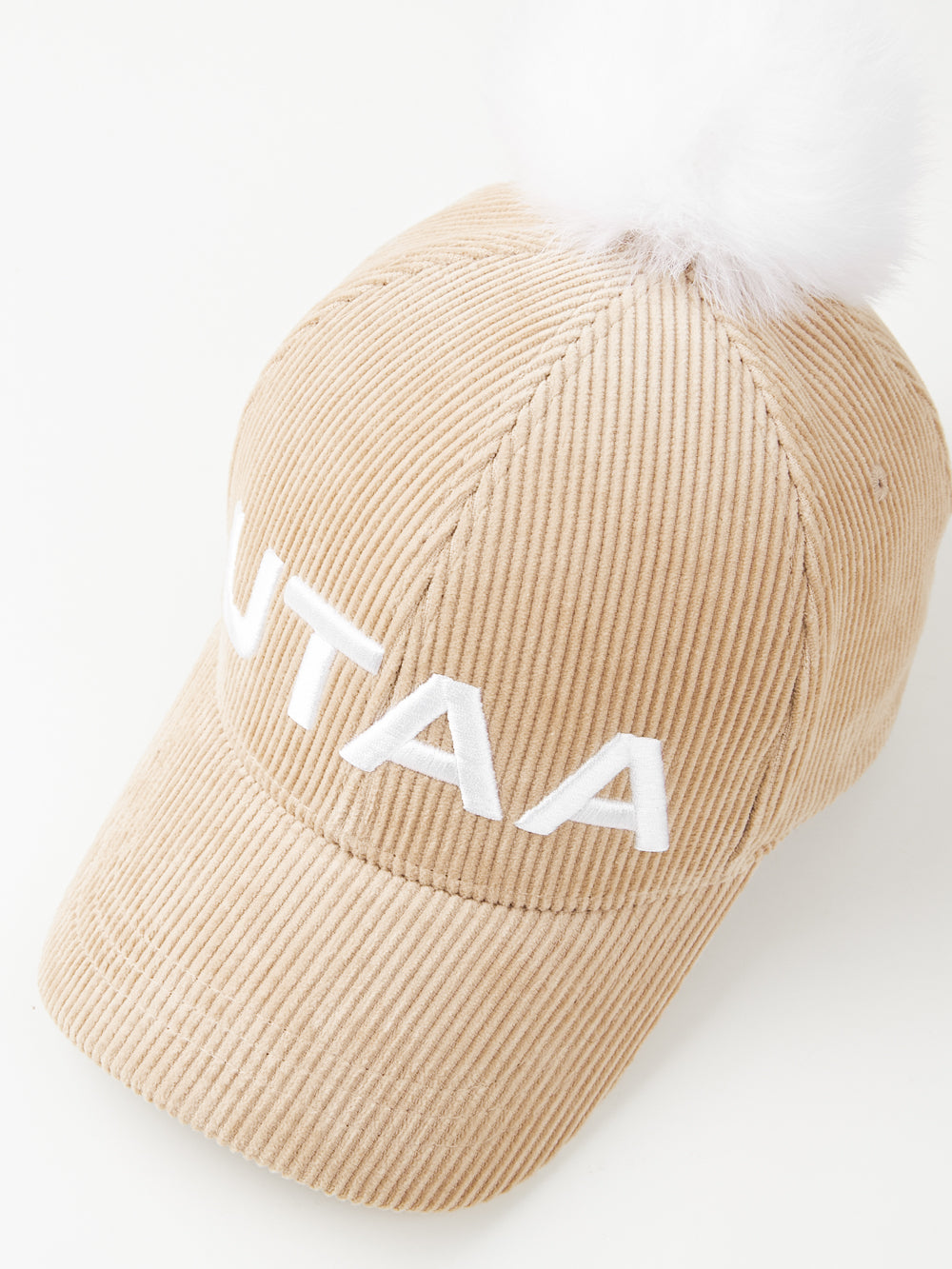 UTAA MellowCorduroyファーBallキャップ ベージュ : Women's