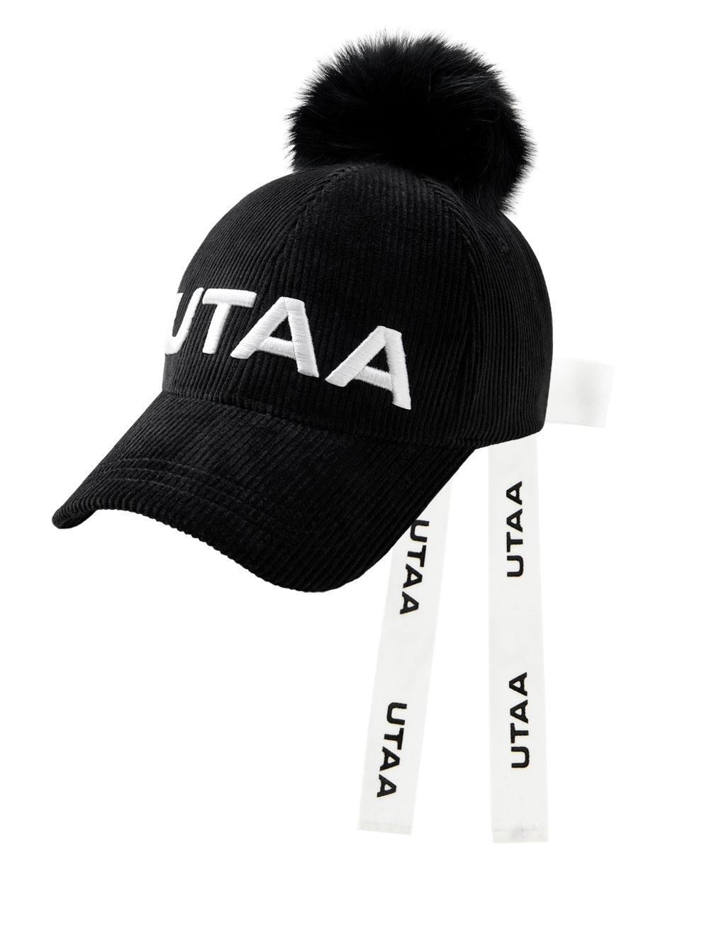 UTAA MellowCorduroyファーBallキャップ ブラック : Women's
