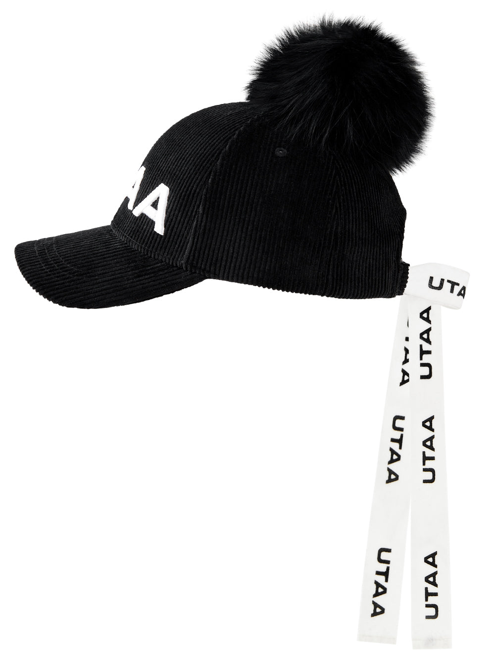 UTAA MellowCorduroyファーBallキャップ ブラック : Women's