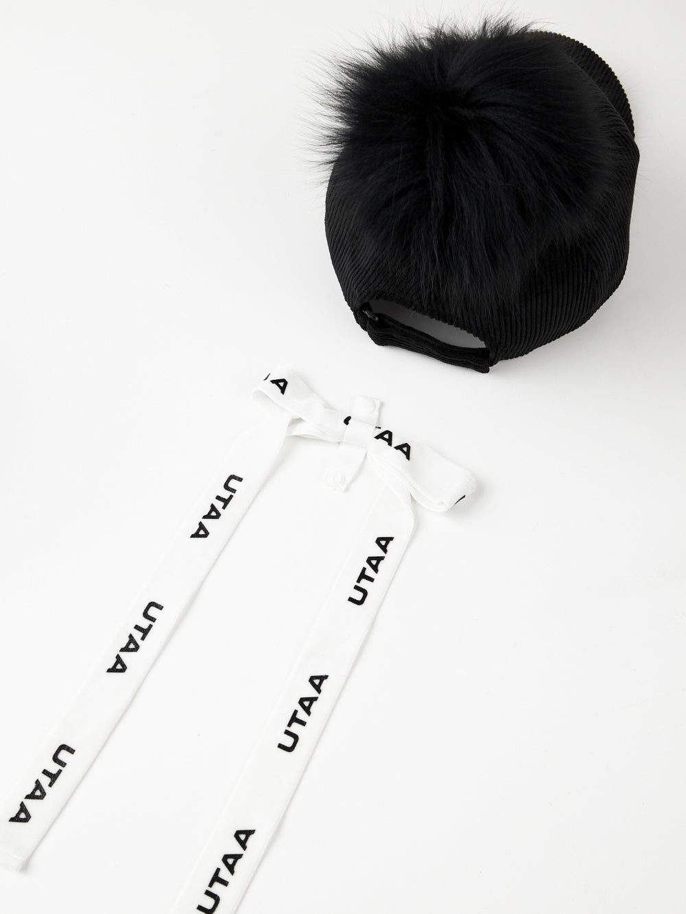 UTAA MellowCorduroyファーBallキャップ ブラック : Women's
