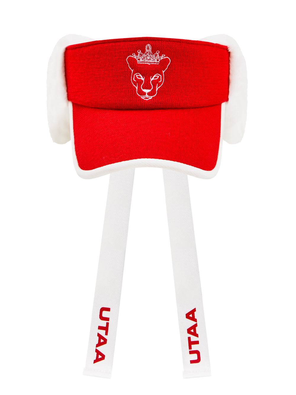 UTAA パンサーStadiumニットファーバイザー レッド : Women's