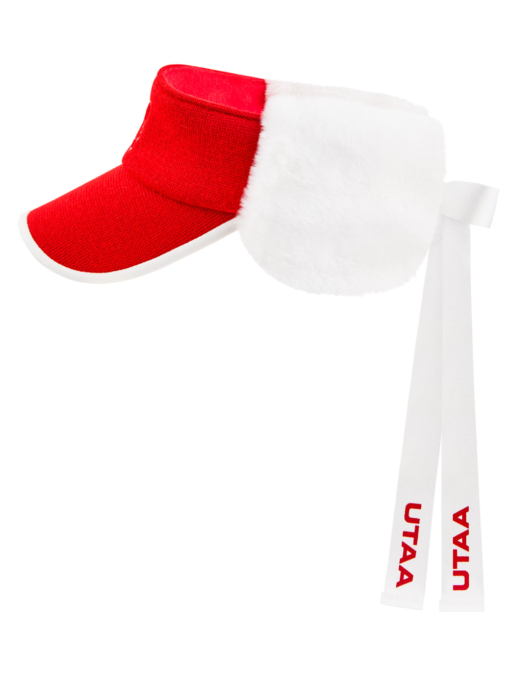 UTAA パンサーStadiumニットファーバイザー レッド : Women's