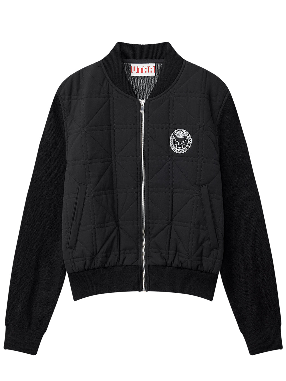UTAA キルティングStitchニットミックスパディングジャンパー : Women's